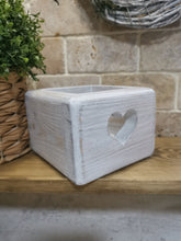 Load image into Gallery viewer, Primitive wooden star or Heart Candle Holder