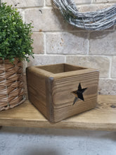 Load image into Gallery viewer, Primitive wooden star or Heart Candle Holder