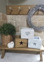 Load image into Gallery viewer, Primitive wooden star or Heart Candle Holder
