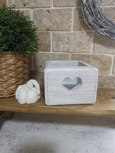 Load image into Gallery viewer, Primitive wooden star or Heart Candle Holder