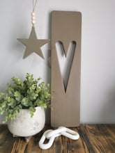 Load image into Gallery viewer, Wall Art Heart, Decorative wall panel, heart wall hanging, wall art, heart decor, home interiors, rustic wooden heart panel