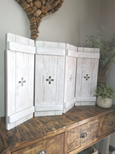 Load image into Gallery viewer, Joined Wide Wooden Shutter Panels - 60cm height Petal