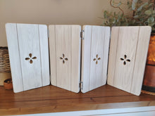 Load image into Gallery viewer, Bifold Wooden Shutters Freestanding