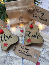 Load image into Gallery viewer, Personalised Christmas Tree Decoration in gift bag