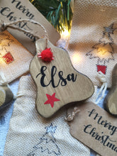 Load image into Gallery viewer, Personalised Christmas Tree Decoration in gift bag