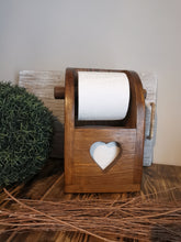 Load image into Gallery viewer, Wooden Toilet roll holder, Wall mounted,quirky loo roll, wooden rack, bathroom accessories