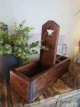 Load image into Gallery viewer, Wooden Condiment Caddy, divided storage crate