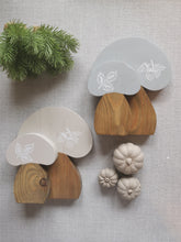 Load image into Gallery viewer, Set of Two Wooden Mushrooms