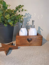 Load image into Gallery viewer, Soap Dispenser and wooden holder