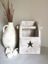 Load image into Gallery viewer, Wooden Toilet Roll Holder, star detail