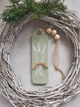 Load image into Gallery viewer, Slim Wooden Spring Hanging Tags - Pale Olive
