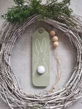 Load image into Gallery viewer, Slim Wooden Spring Hanging Tags - Pale Olive