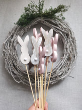 Load image into Gallery viewer, Rustic wooden Easter Bunny Decorations, Set of 5