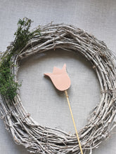 Load image into Gallery viewer, Bunch of 5 Wooden Tulips with personalised gift wrap