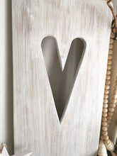 Load image into Gallery viewer, Wall Art Heart Panel,Decorative wall panel, heart wall hanging, wall art, heart decor, home interiors, rustic wooden heart panel