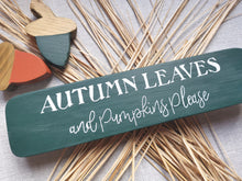 Load image into Gallery viewer, Wooden Autumn Leaves Handmade Sign