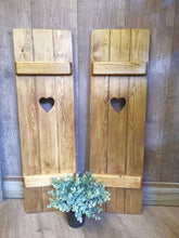 Load image into Gallery viewer, Pair of Light Oak Shutter Style Panels