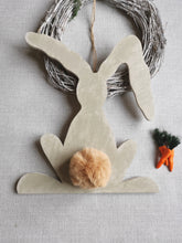 Load image into Gallery viewer, Hanging Wooden Floppy eared Bunny - choice of tail