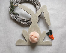 Load image into Gallery viewer, Hanging Wooden Floppy eared Bunny - choice of tail