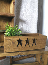 Load image into Gallery viewer, Wood Crate storage Trug, Farmhouse, Made from reclaimed wood, Centerpiece, Home decor