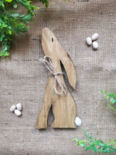 Load image into Gallery viewer, Wooden Hare, Moon gazing Hare, Stargazer, Spring rabbit decoration,