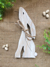Load image into Gallery viewer, Wooden Hare, Moon gazing Hare, Stargazer, Spring rabbit decoration,