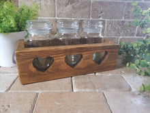 Load image into Gallery viewer, Tea coffee sugar cannisters with holder, wooden jar storage, kitchen accessories