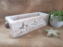 Load image into Gallery viewer, Wooden Crate, storage Trug, home accessories, star decor,