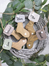 Load image into Gallery viewer, Wooden Christmas Boot, Hanging Decoration, Christmas tree, personalised
