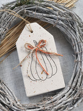 Load image into Gallery viewer, Autumn Chunky Pumpkin Tag Sign
