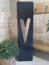 Load image into Gallery viewer, Wall Art Heart, Decorative wall panel, heart wall hanging, wall art, heart decor, home interiors, rustic wooden heart panel

