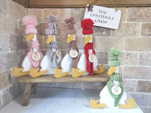 Load image into Gallery viewer, The Christmas Crew, wooden duck, can be personalised
