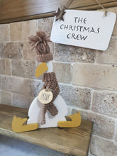 Load image into Gallery viewer, The Christmas Crew, wooden duck, can be personalised
