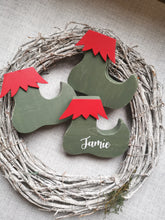 Load image into Gallery viewer, Personalised Elf Boot Christmas decoration
