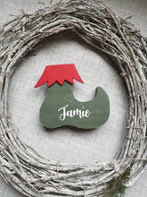 Load image into Gallery viewer, Personalised Elf Boot Christmas decoration
