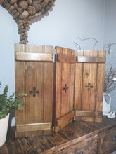 Load image into Gallery viewer, Joined Wide Wooden Shutter Panels - 60cm height Petal
