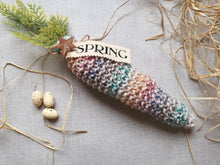 Load image into Gallery viewer, Hand knitted Jumbo carrots with cotton tags

