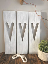 Load image into Gallery viewer, Wall Art Heart, Decorative wall panel, heart wall hanging, wall art, heart decor, home interiors, rustic wooden heart panel
