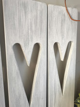 Load image into Gallery viewer, Wall Art Heart, Decorative wall panel, heart wall hanging, wall art, heart decor, home interiors, rustic wooden heart panel
