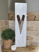 Load image into Gallery viewer, Wall Art Heart, Decorative wall panel, heart wall hanging, wall art, heart decor, home interiors, rustic wooden heart panel
