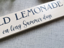 Load image into Gallery viewer, Handmade Wooden Sign - Cold Lemonade
