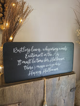 Load image into Gallery viewer, Wooden Halloween sign

