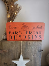 Load image into Gallery viewer, Wooden Pumpkin sign
