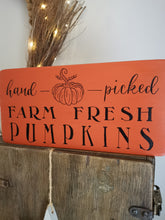 Load image into Gallery viewer, Wooden Pumpkin sign

