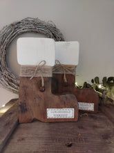 Load image into Gallery viewer, Pair of wooden santa boots
