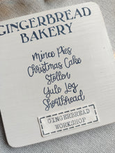 Load image into Gallery viewer, Square Wooden sign - Gingerbread Bakery
