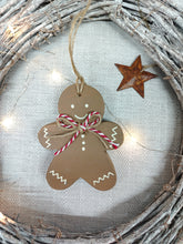 Load image into Gallery viewer, Gingerbread personalised hanging decoration

