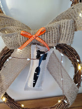 Load image into Gallery viewer, Light up Bunny wreath - with Carrot hanger
