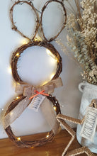 Load image into Gallery viewer, Light up Bunny wreath - with Easter hanger

