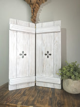 Load image into Gallery viewer, Joined Wide Wooden Shutter Panels - 60cm height Petal
